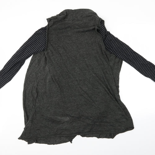Denim Co. Womens Grey Striped  Cardigan Jumper Size 14