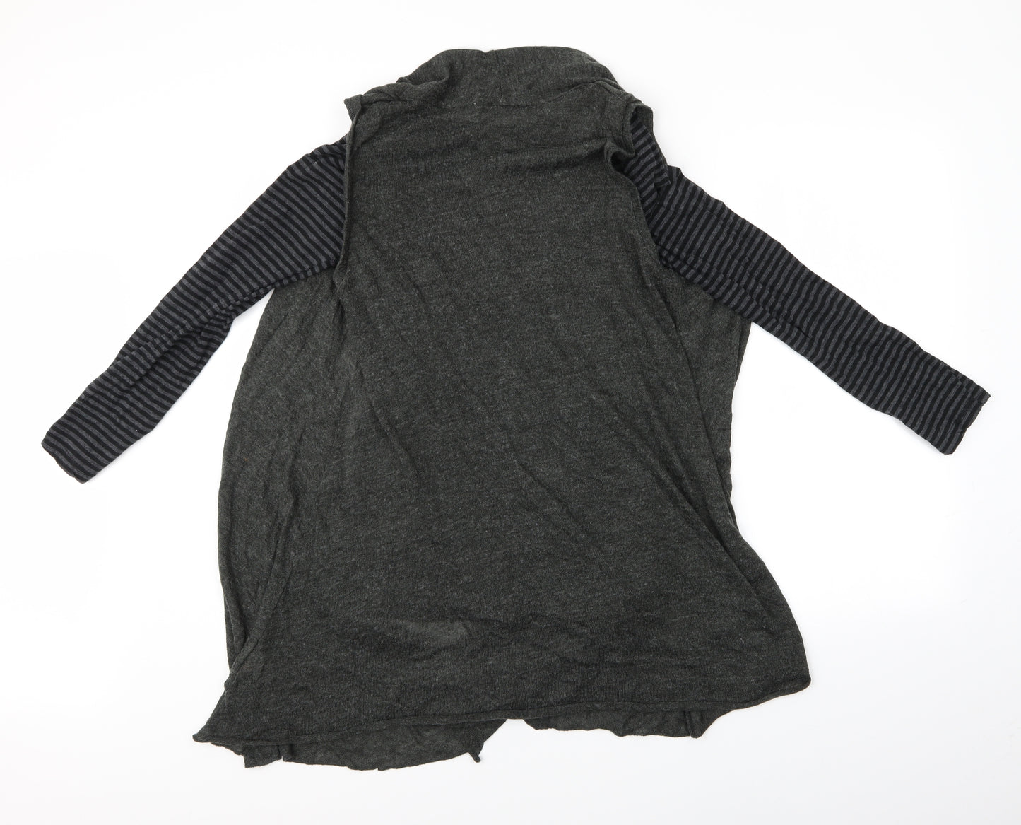 Denim Co. Womens Grey Striped  Cardigan Jumper Size 14