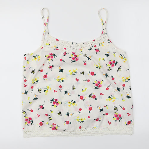 Henry Holland Womens White Floral  Basic Blouse Size 12