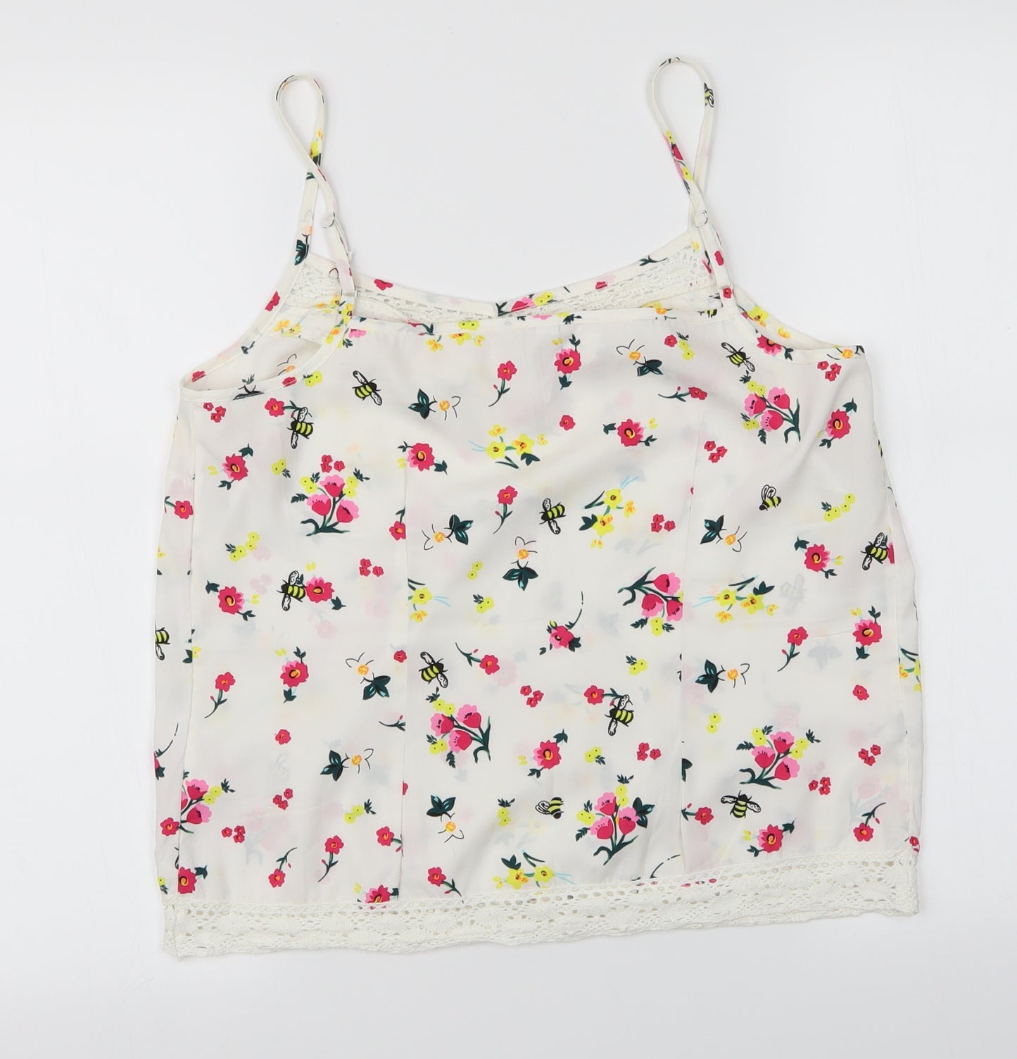 Henry Holland Womens White Floral  Basic Blouse Size 12