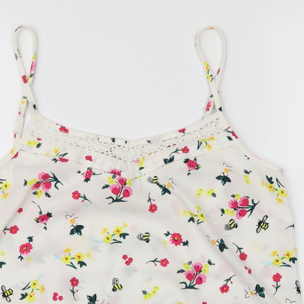 Henry Holland Womens White Floral  Basic Blouse Size 12