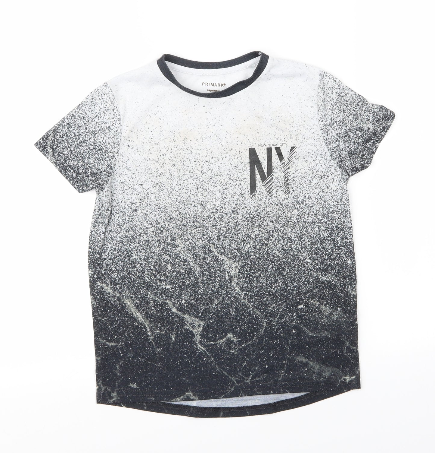 Primark Boys Multicoloured Spotted  Basic T-Shirt Size 7-8 Years  - New York City