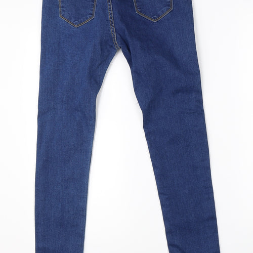 Faythlanu Womens Blue  Denim Straight Jeans Size M L27 in