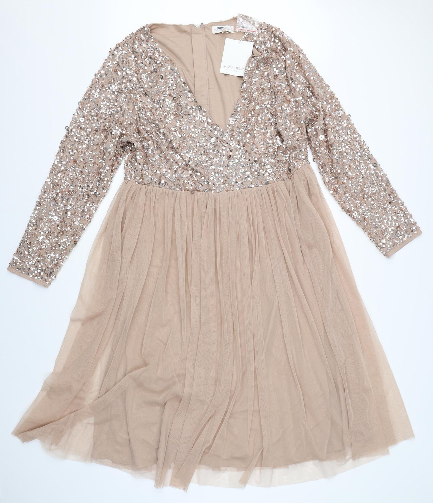 Maya Womens Beige   Shift  Size 22