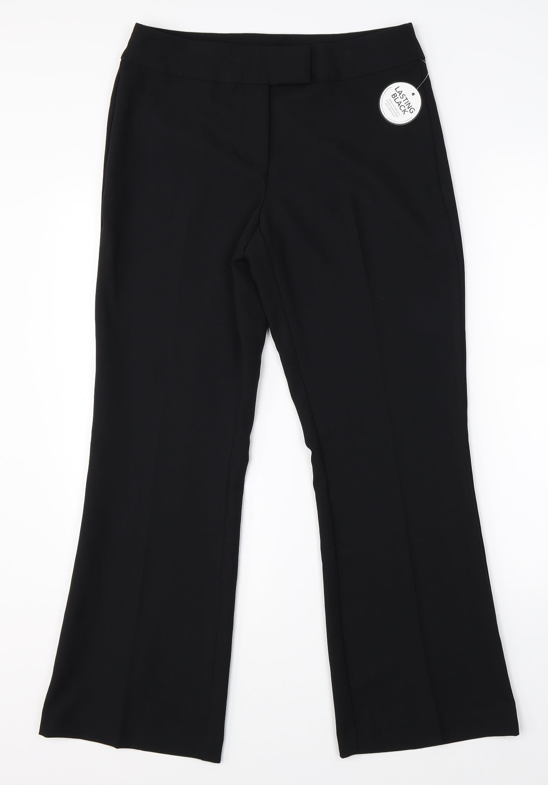 George Womens Black   Dress Pants Trousers Size 10 L28 in - bootcut