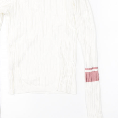 Sinsay Womens White   Pullover Jumper Size S