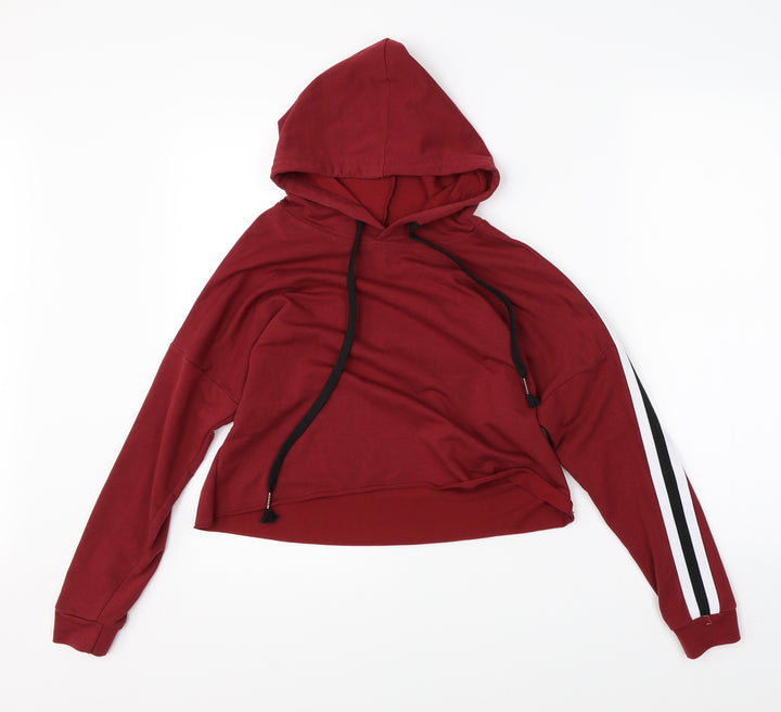 Preworn Womens Red Shrug Hoodie Size S - cropped