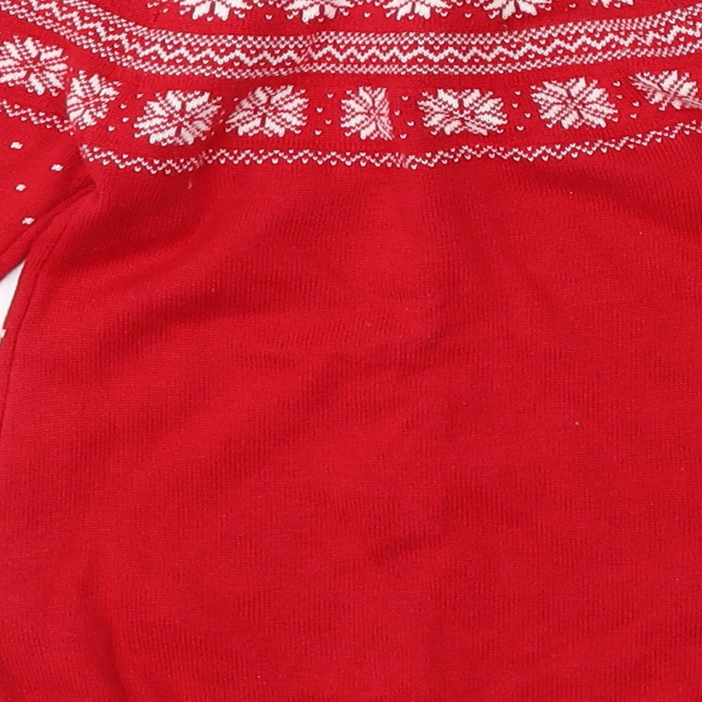 Primark Baby Red Fair Isle  Pullover Jumper Size 9-12 Months  - christmas
