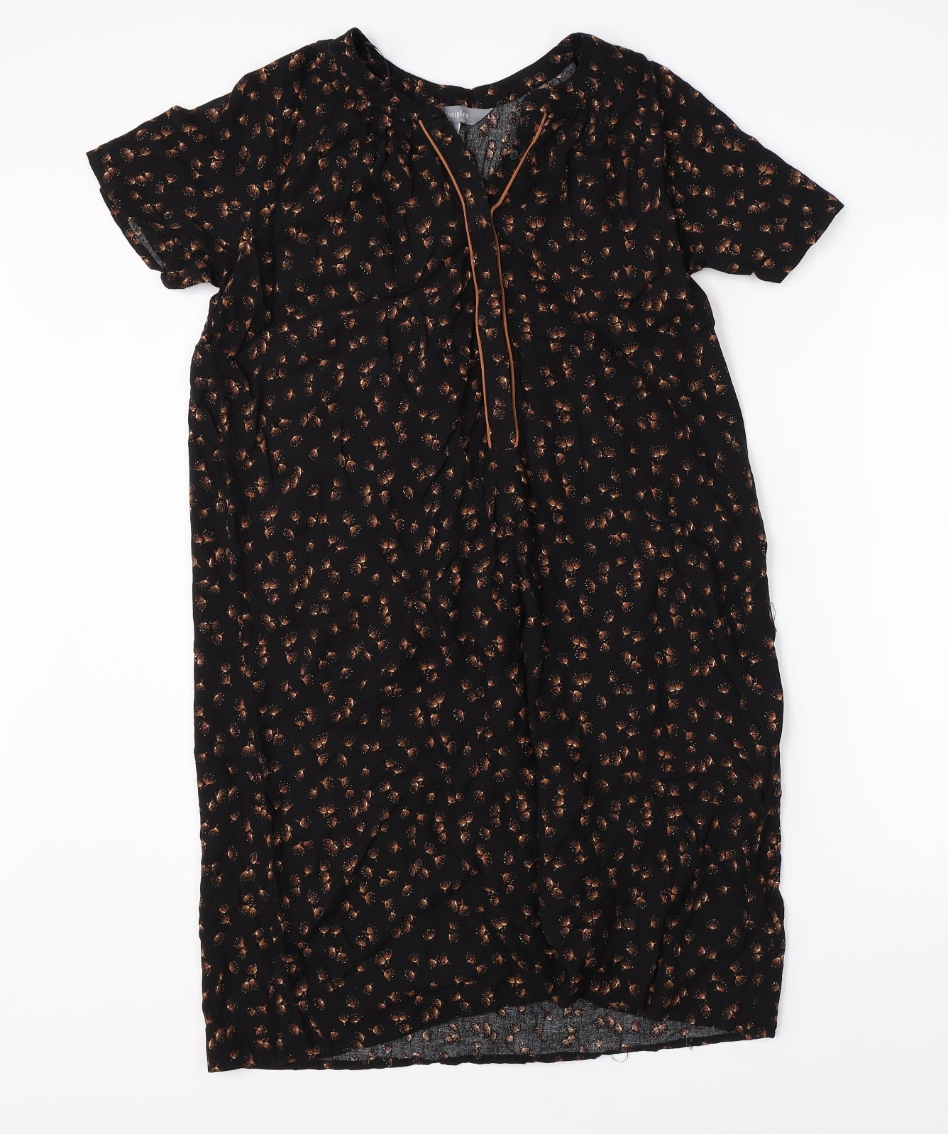 Debenhams Womens Black   T-Shirt Dress  Size 8