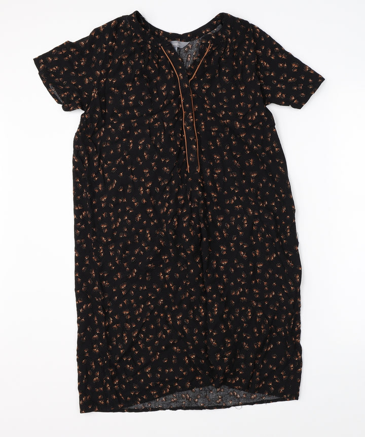 Debenhams Womens Black   T-Shirt Dress  Size 8