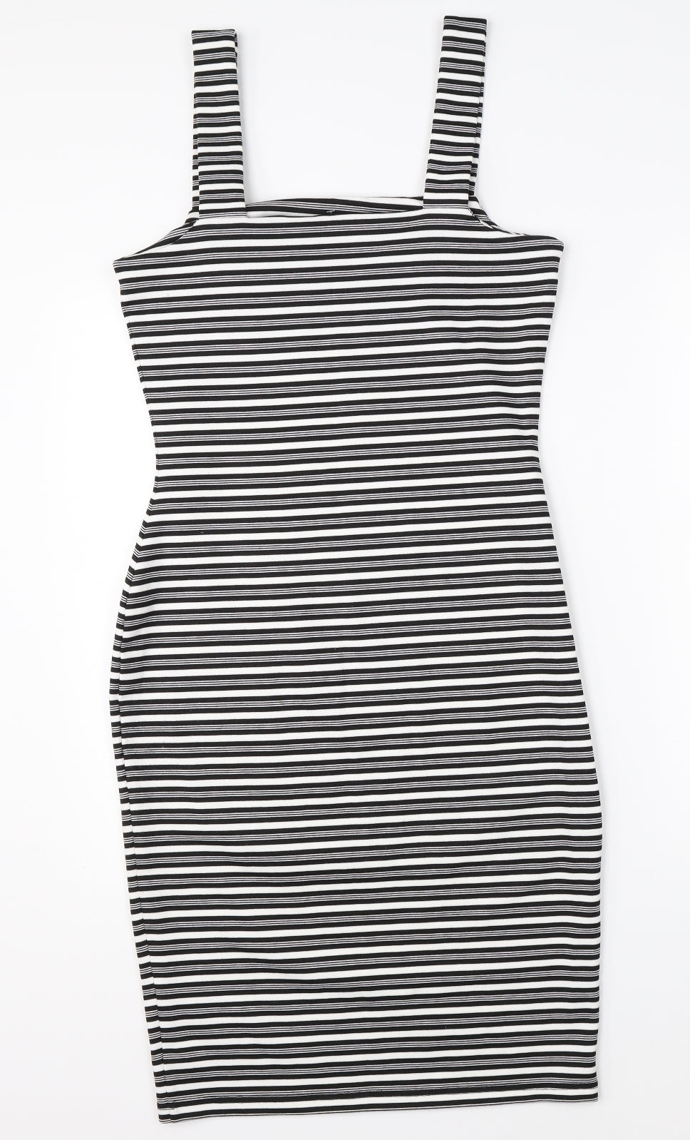 Primark Womens White Striped  Pencil Dress  Size 14