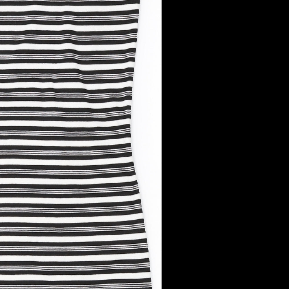 Primark Womens White Striped  Pencil Dress  Size 14
