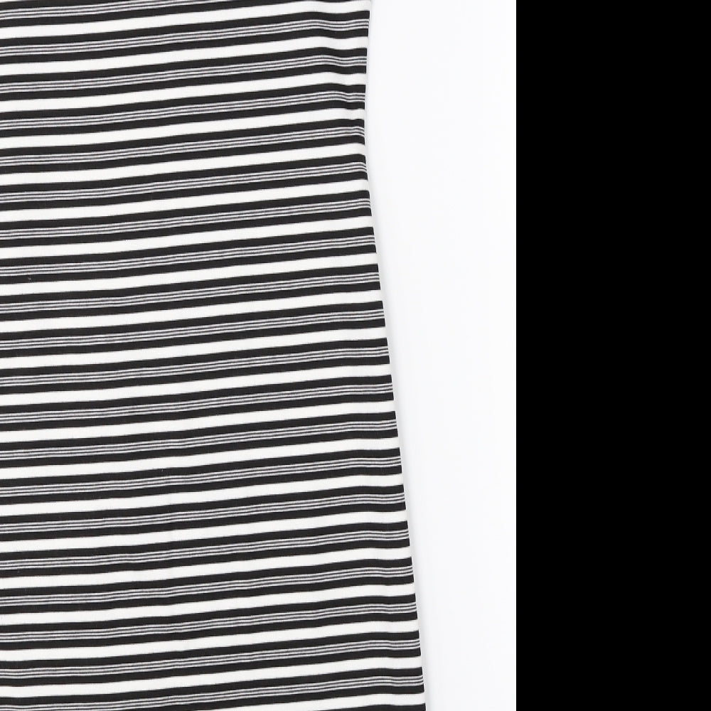 Primark Womens White Striped  Pencil Dress  Size 14
