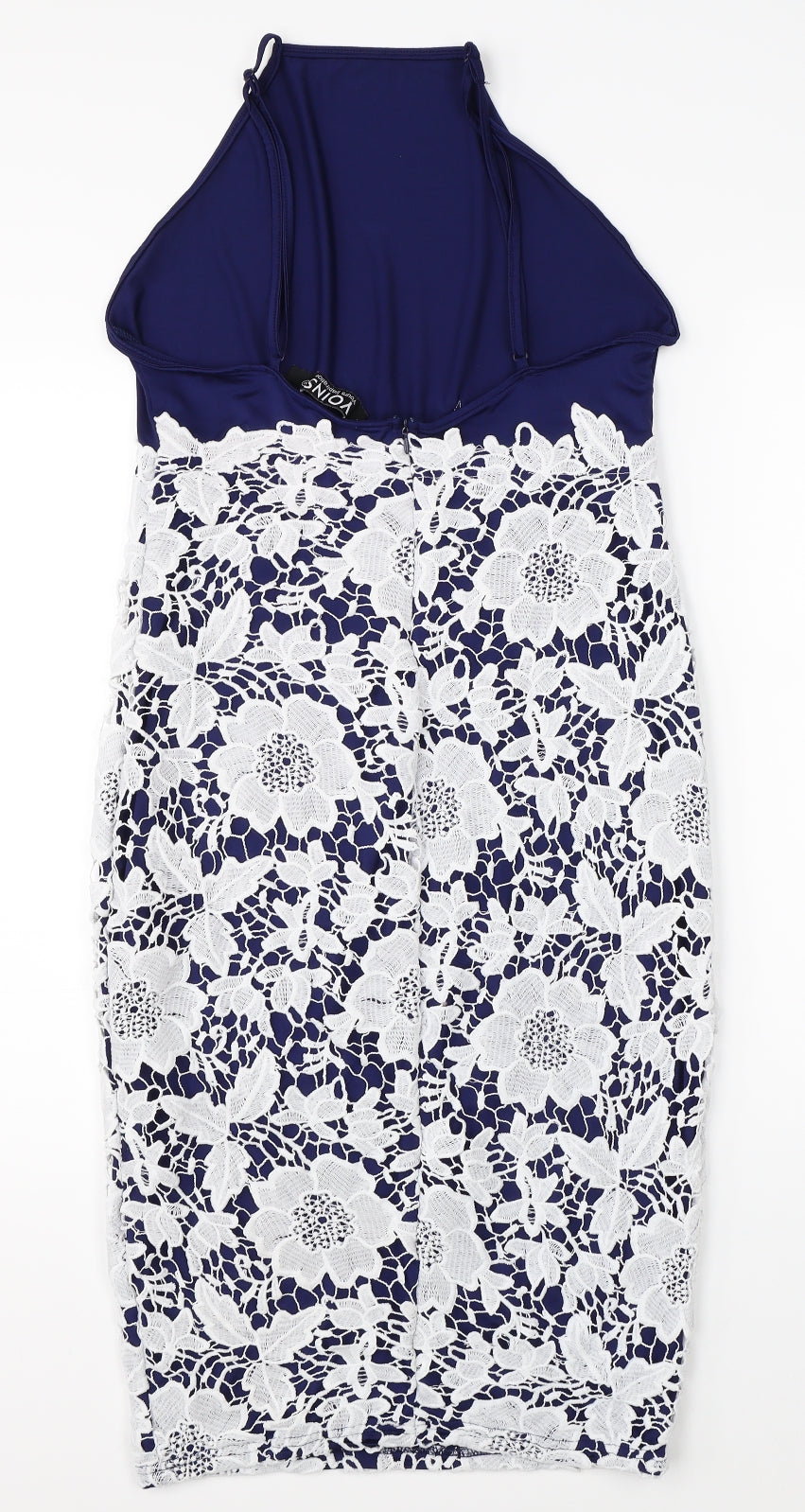Yoins Womens Blue Floral  Pencil Dress  Size M