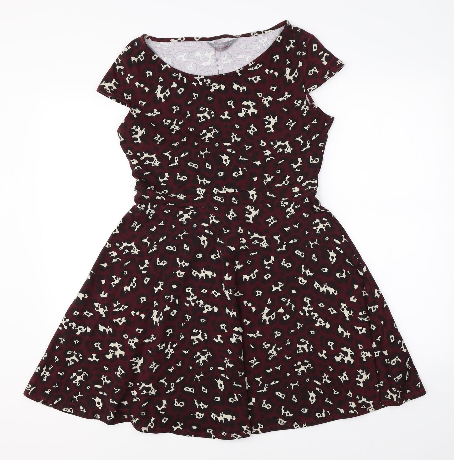 Dorothy Perkins Womens Purple Animal Print  A-Line  Size 14