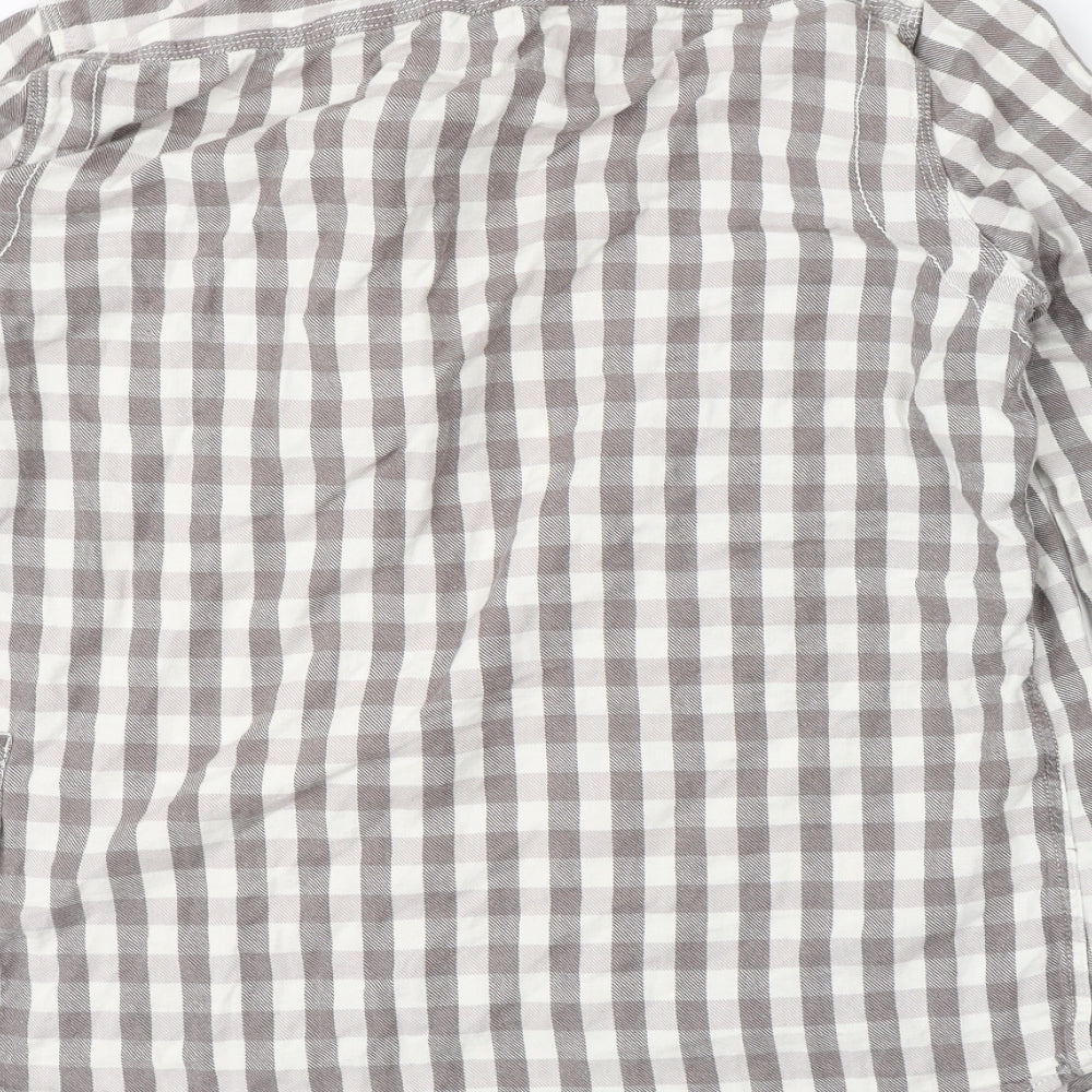 Superdry Mens White Check   Button-Up Size L