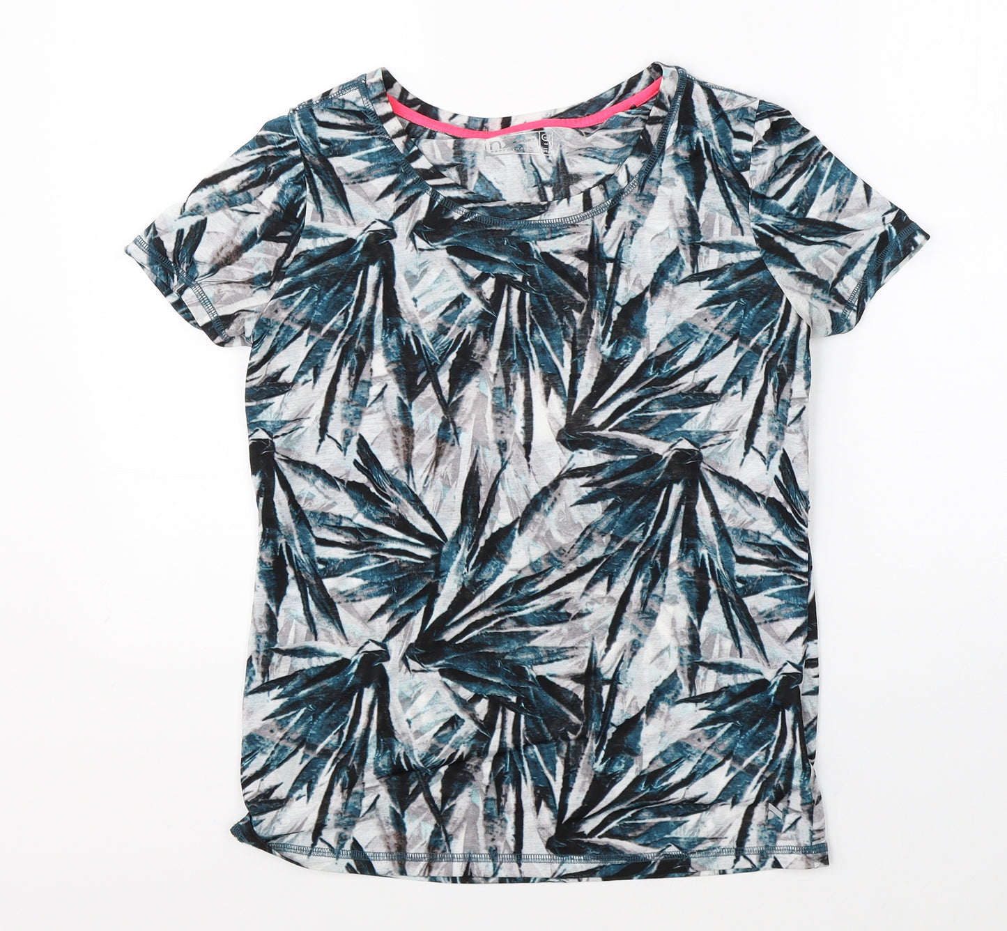 NEXT Womens Blue Floral  Basic T-Shirt Size 6  - open back