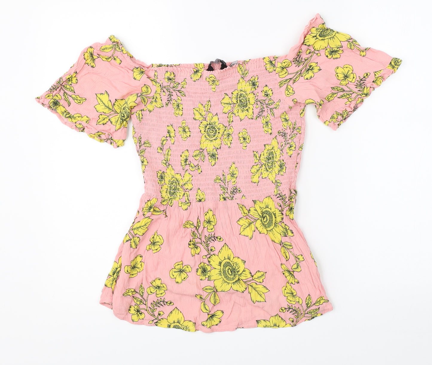 Dorothy Perkins Womens Pink Floral  Basic Blouse Size 8