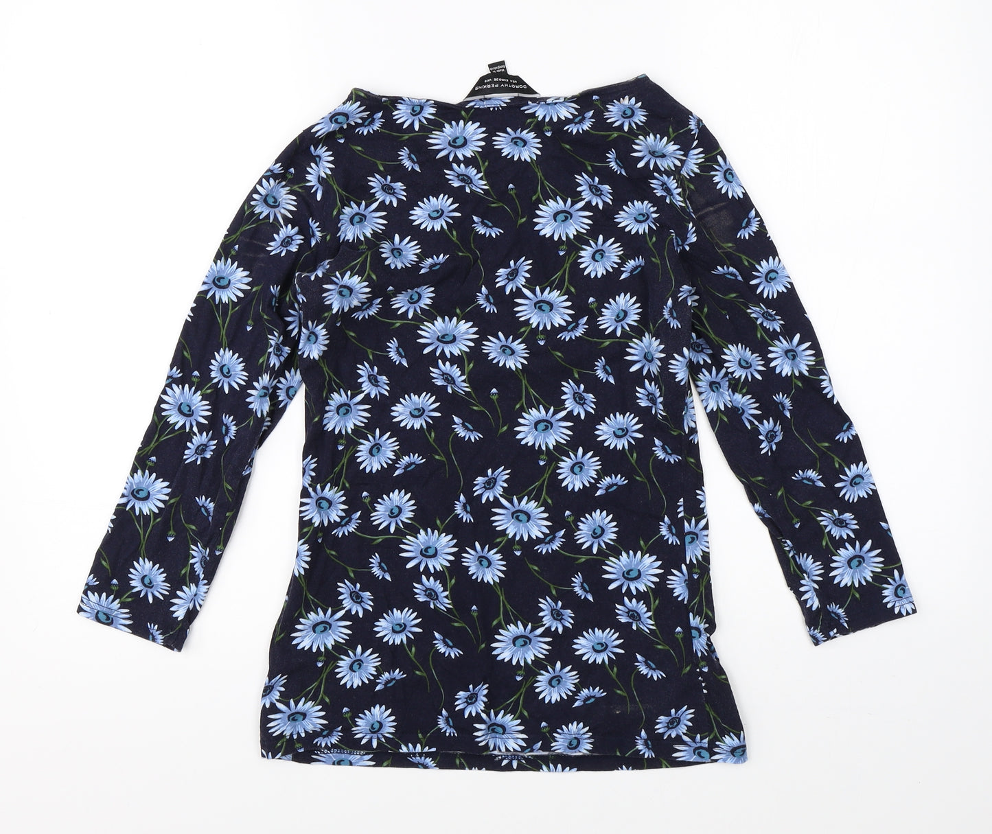 Dorothy Perkins Womens Blue Floral  Basic T-Shirt Size 8