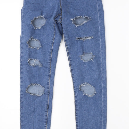Denim Co. Womens Blue  Denim Skinny Jeans Size 6 L25 in