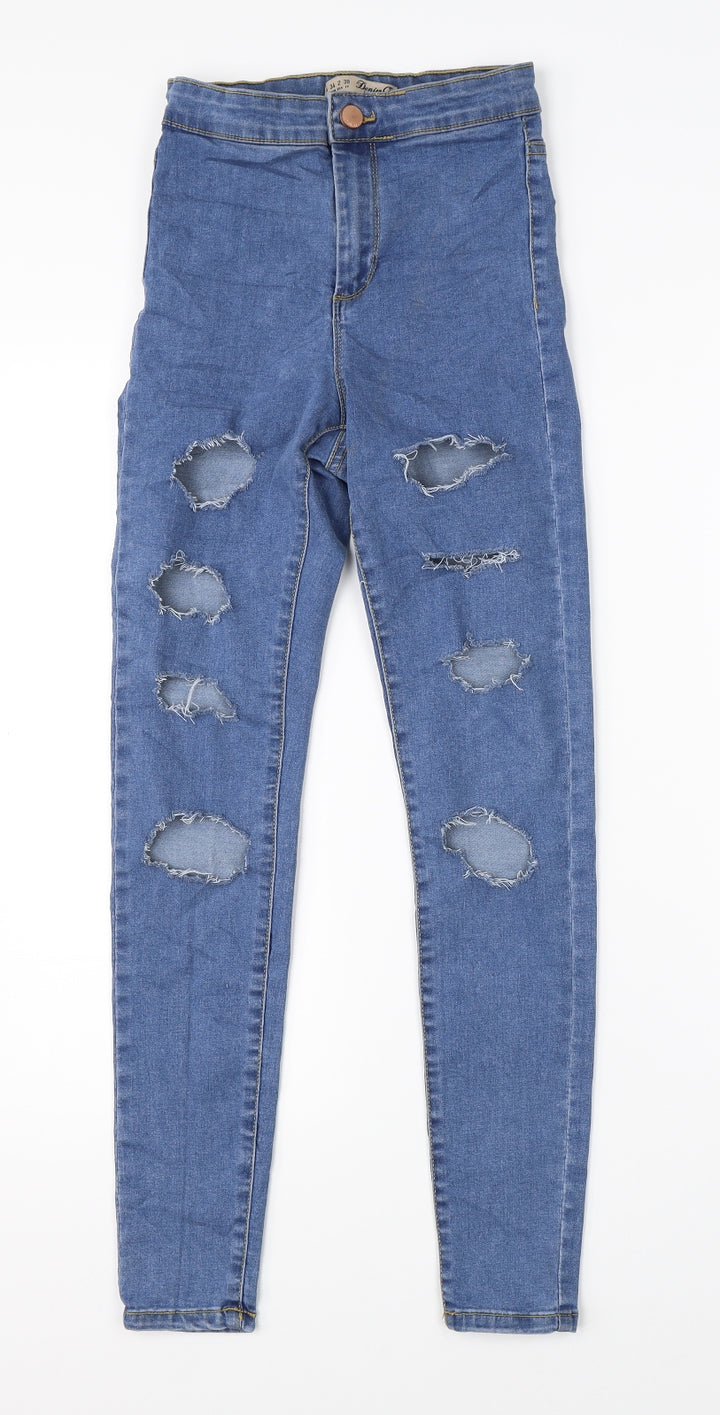 Denim Co. Womens Blue Denim Skinny Jeans Size 6 L25 in