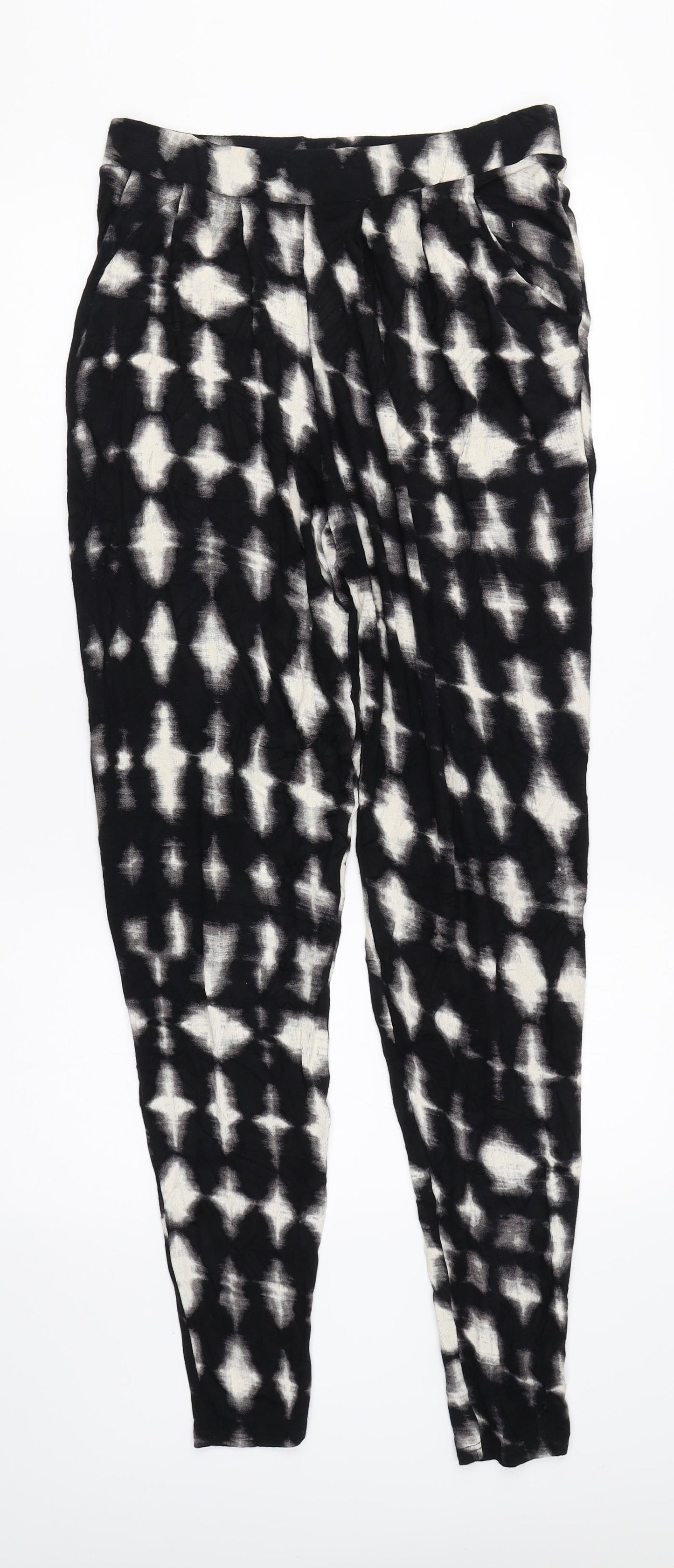 NEXT Womens Black   Harem Trousers Size 8 L30 in