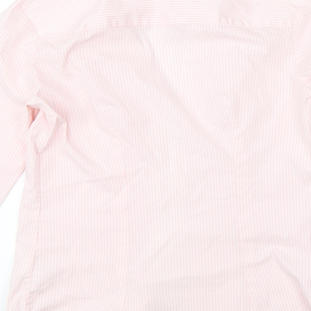 H&M Womens Pink Striped  Basic Button-Up Size 6