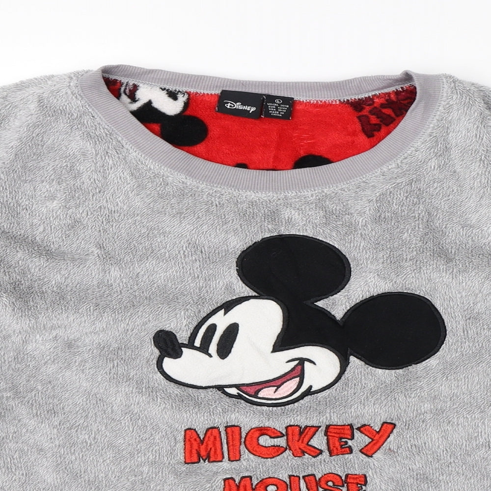 Love to Lounge Womens Grey    Pyjama Top Size L  - disney mickey mouse
