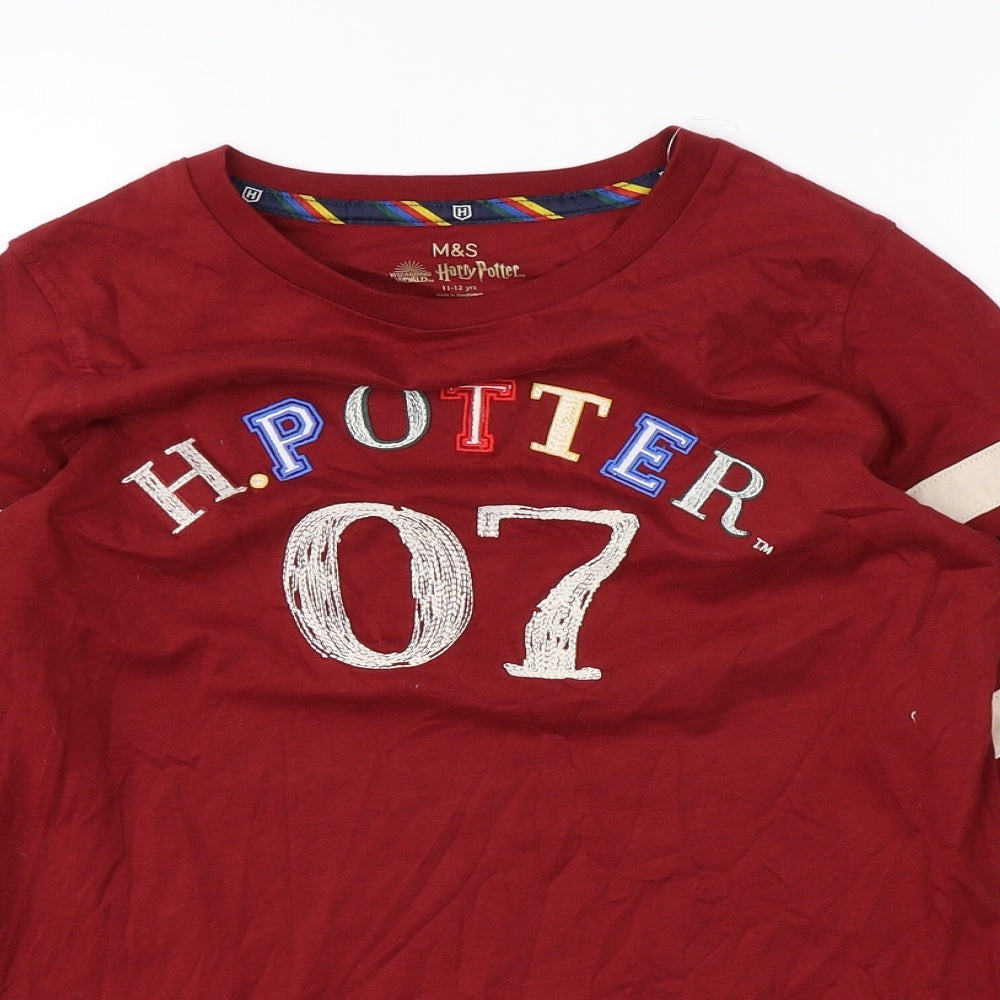 Marks & Spencer Boys Red    Pyjama Set Size 11-12 Years  - harry potter