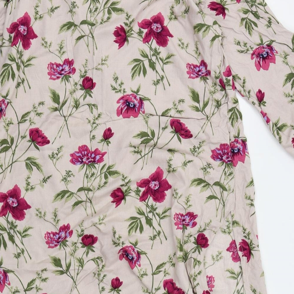 avaasa Womens Pink Floral  A-Line  Size XL  - side splits both sides