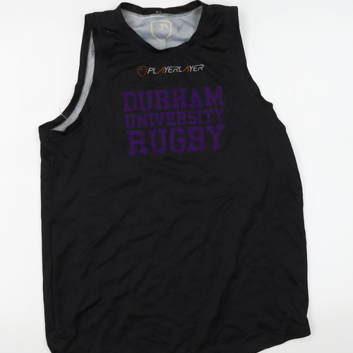Playerlayer Mens Black   Basic Tank Size XL  - Durham University Rugby