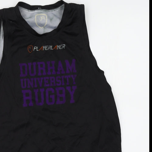 Playerlayer Mens Black   Basic Tank Size XL  - Durham University Rugby