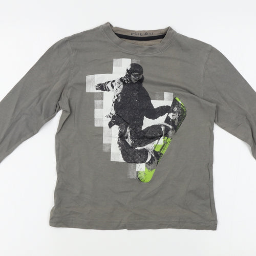 Joe Fresh Boys Grey   Basic T-Shirt Size 8 Years