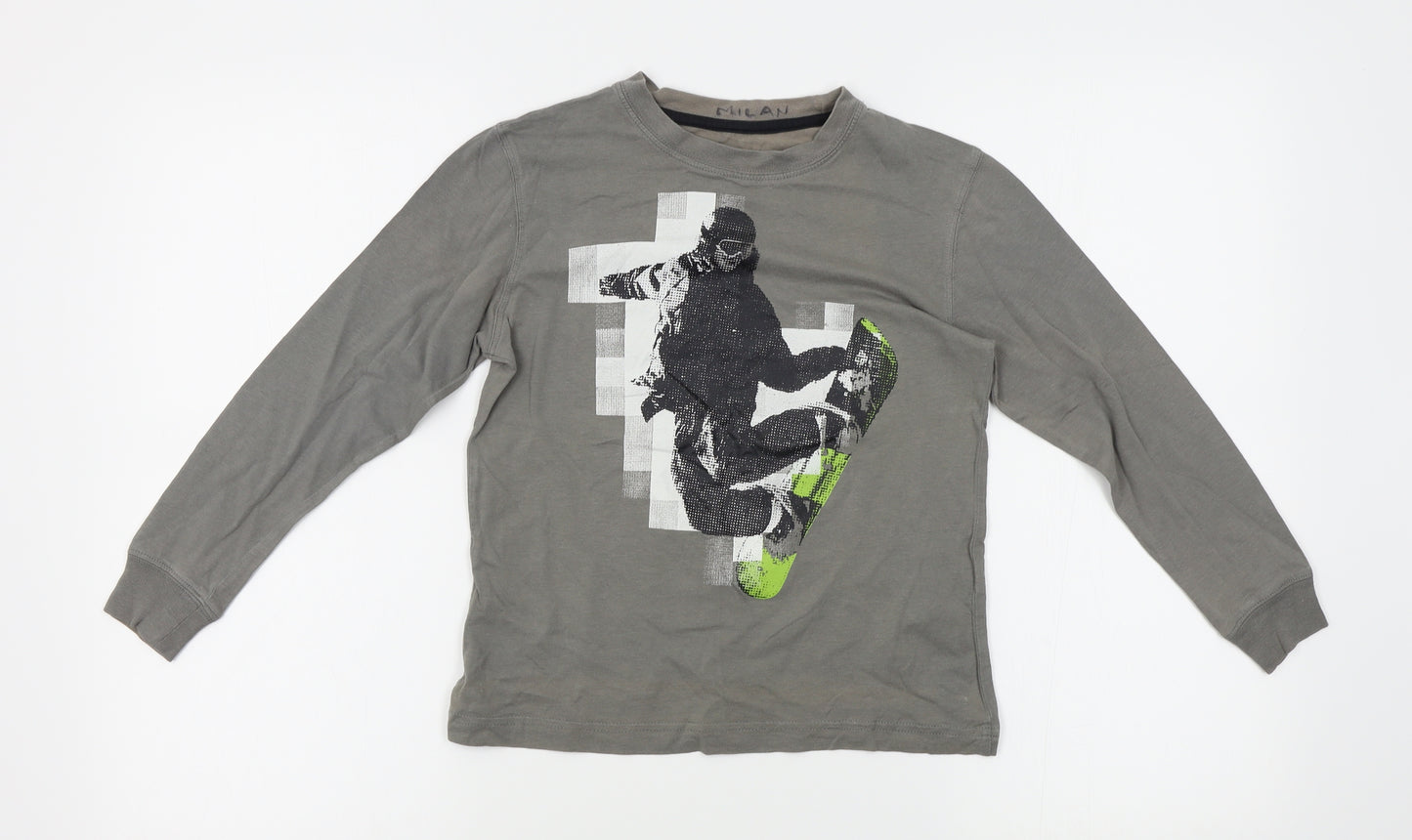 Joe Fresh Boys Grey   Basic T-Shirt Size 8 Years
