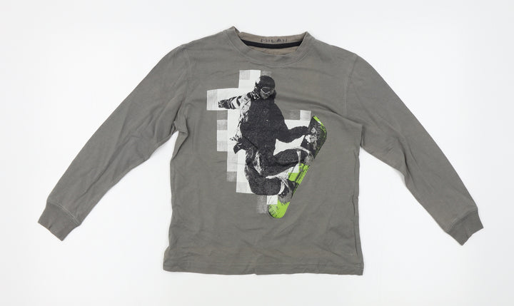 Joe Fresh Boys Grey   Basic T-Shirt Size 8 Years