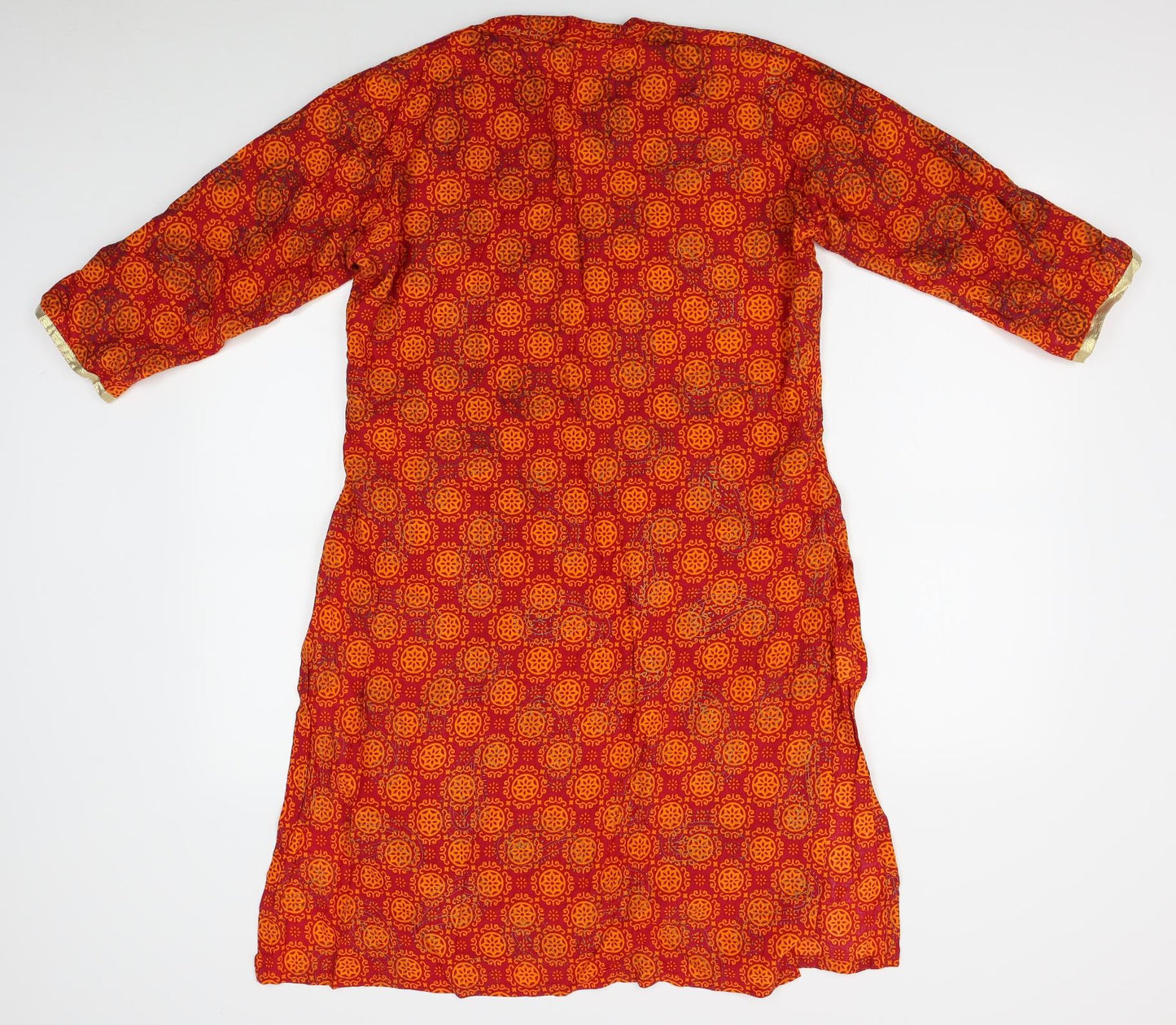 natural lifestyle Womens Orange Fair Isle  A-Line  Size XL