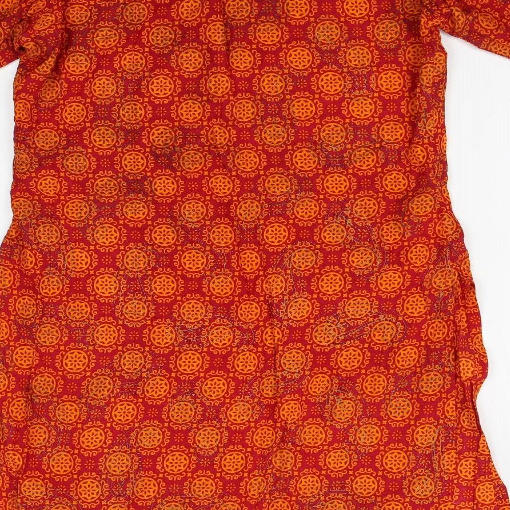 natural lifestyle Womens Orange Fair Isle  A-Line  Size XL