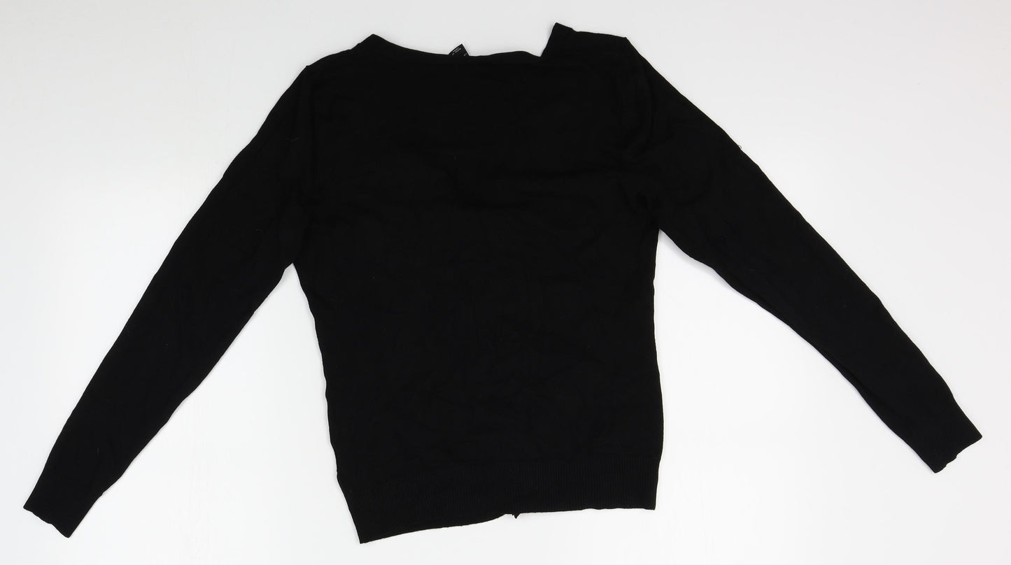 H&M Womens Black   Cardigan Jumper Size 10