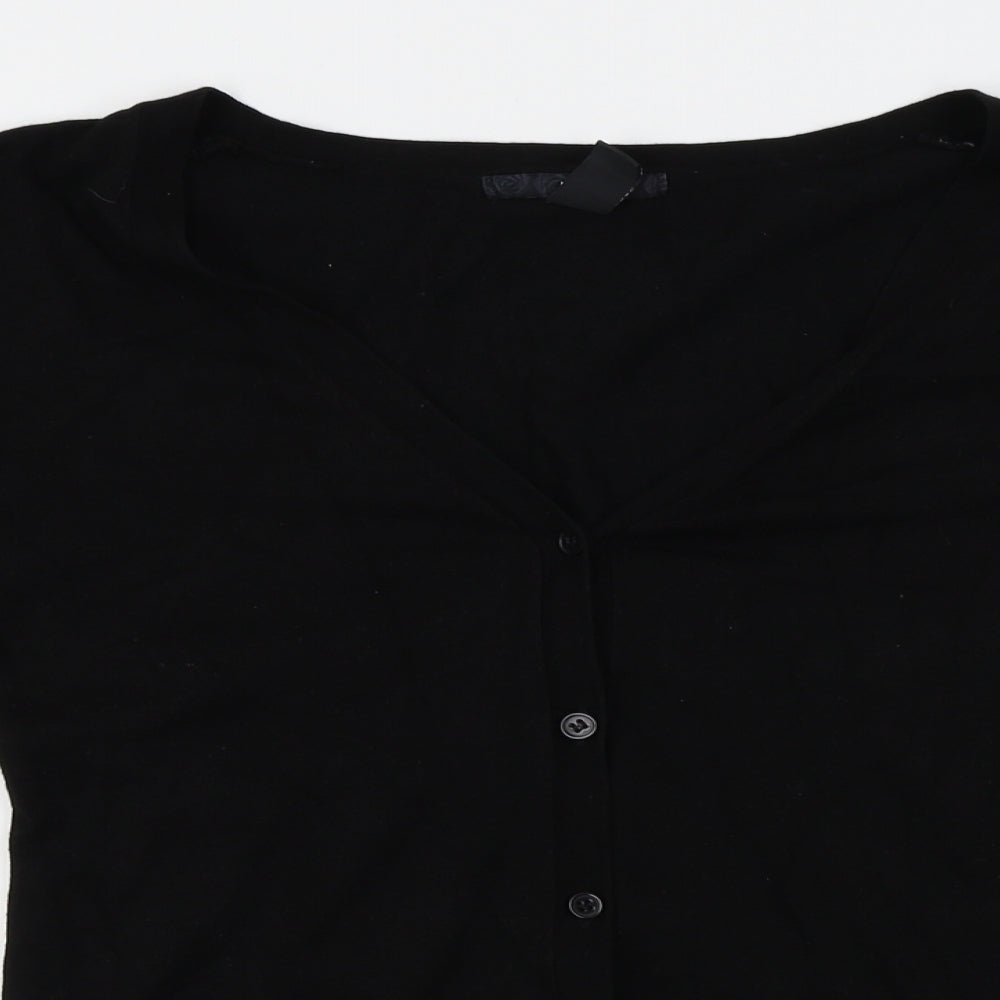H&M Womens Black   Cardigan Jumper Size 10