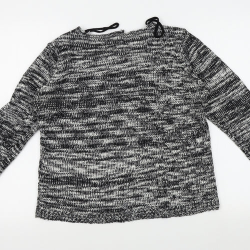 Janina Womens Grey Striped  Pullover Jumper Size 12