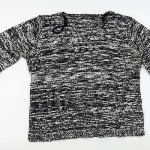 Janina Womens Grey Striped  Pullover Jumper Size 12