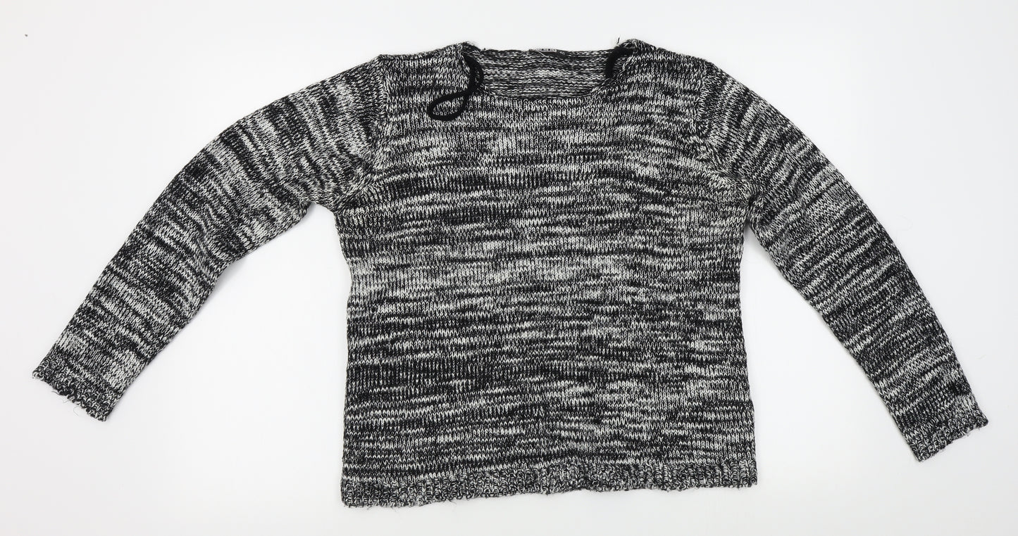 Janina Womens Grey Striped  Pullover Jumper Size 12