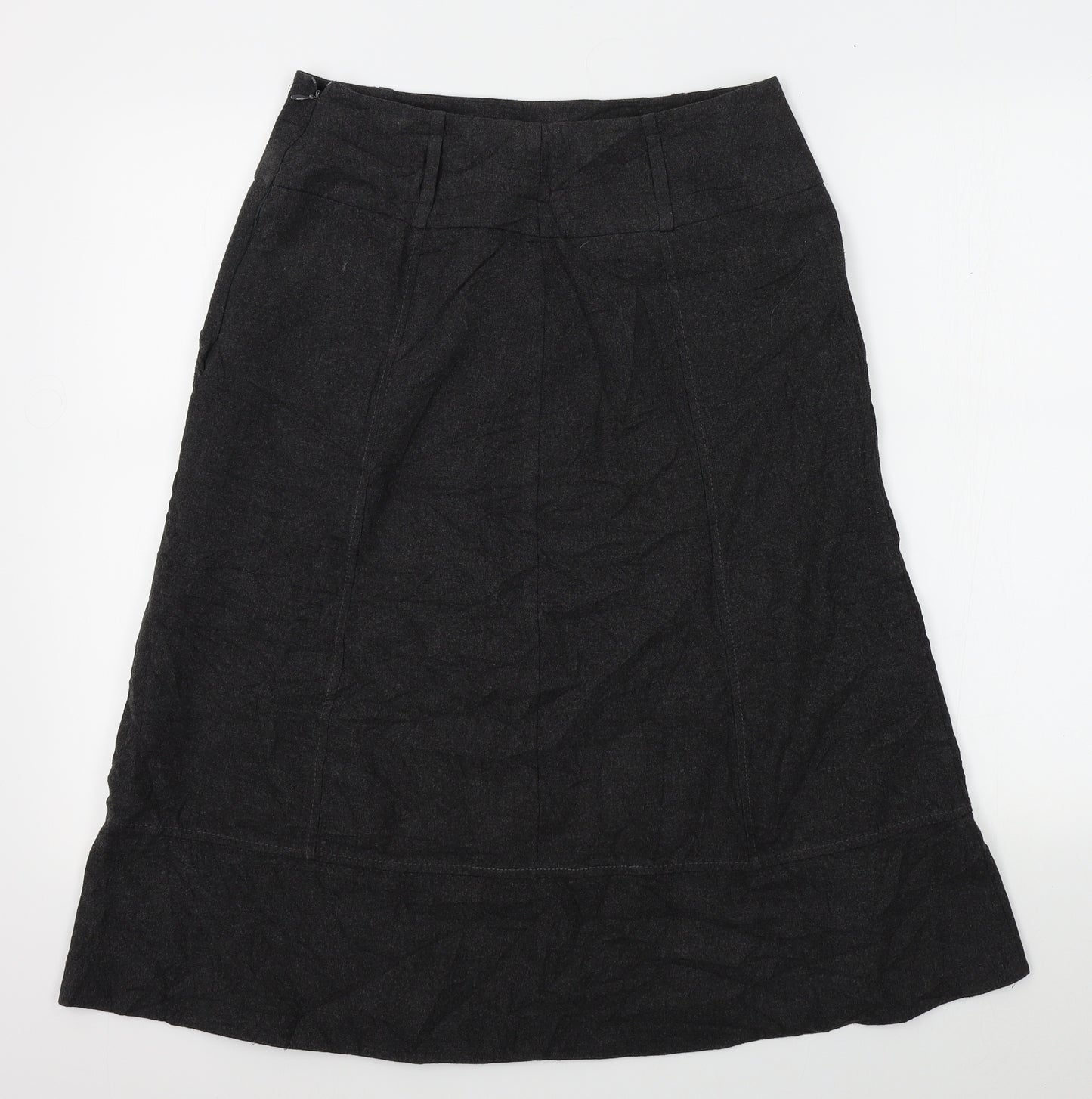 M&S Womens Grey   A-Line Skirt Size 14