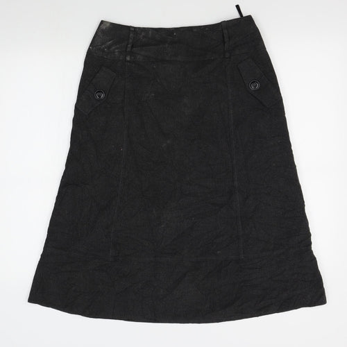 M&S Womens Grey   A-Line Skirt Size 14