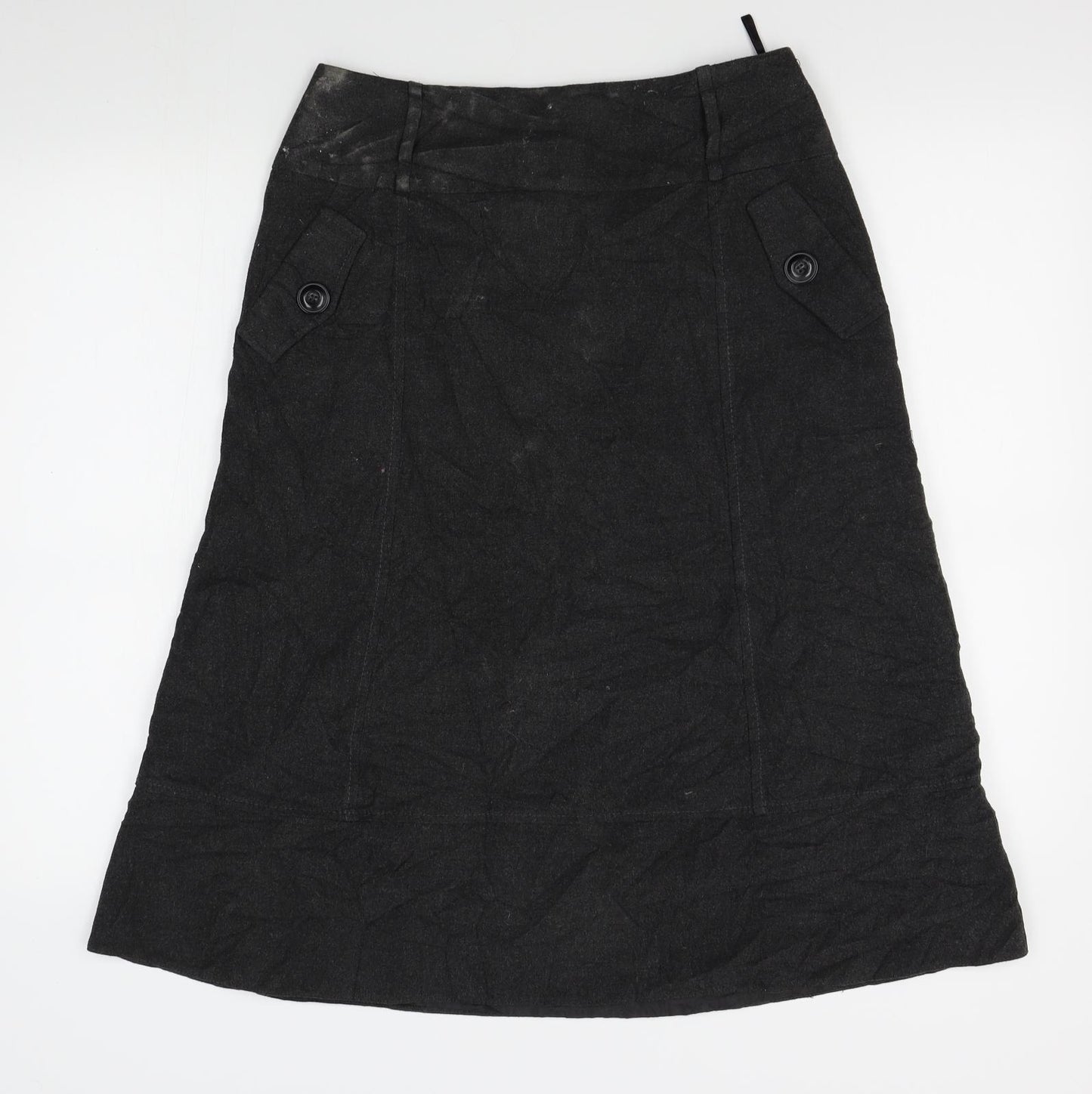 M&S Womens Grey   A-Line Skirt Size 14