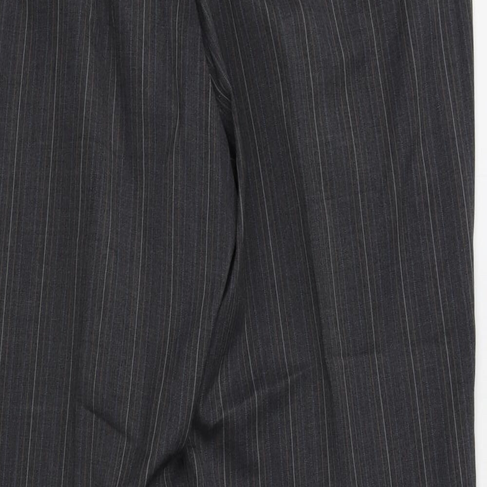 Limehaus Mens Grey Striped   Suit Trousers Size 36 L28 in - short leg