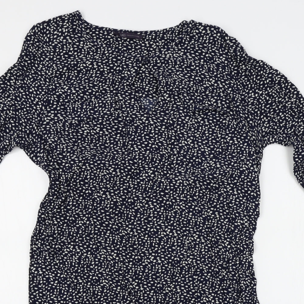 M&S Womens Blue   Pencil Dress  Size 16