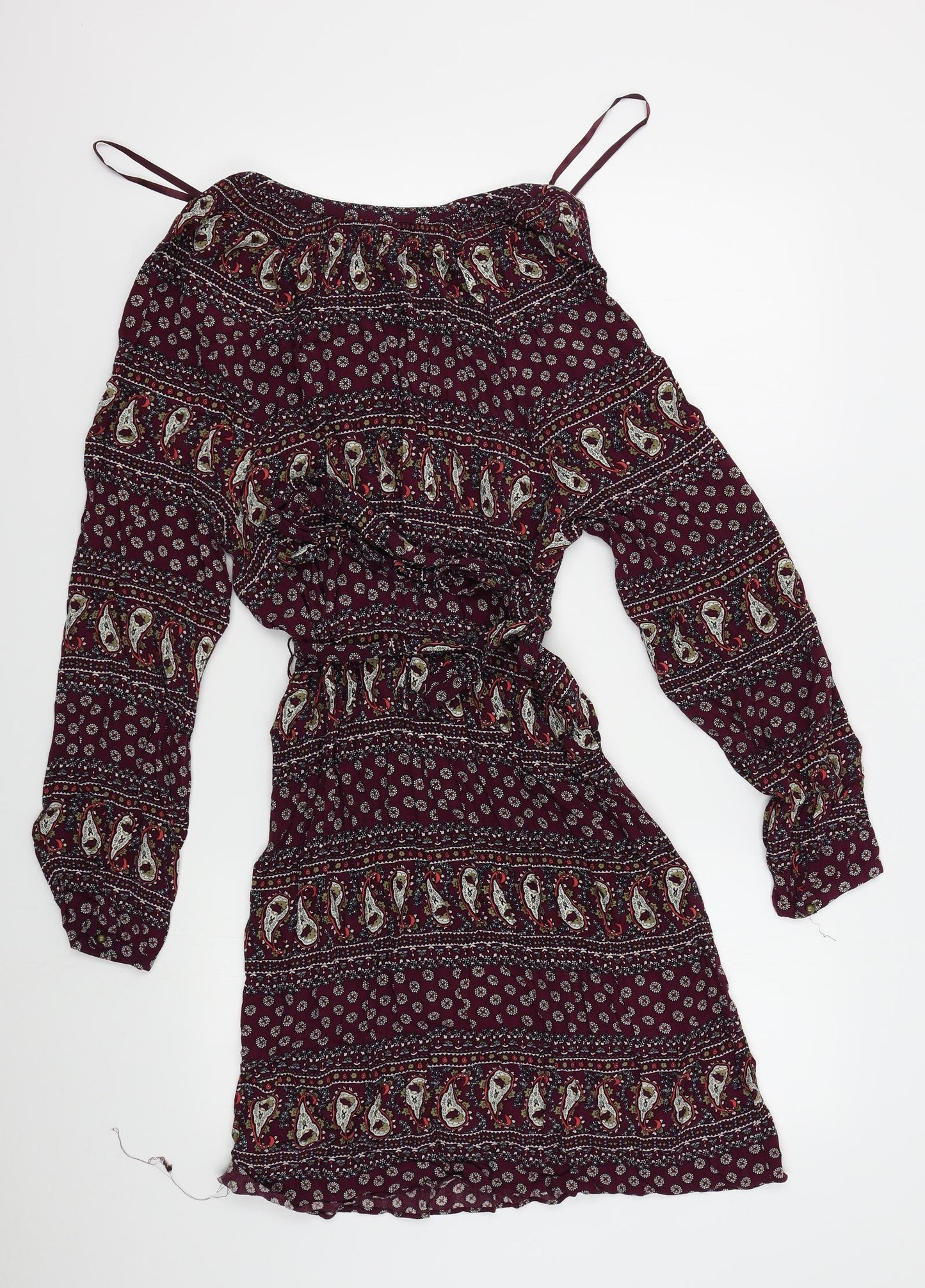 Papaya Womens Purple Paisley  A-Line  Size 18