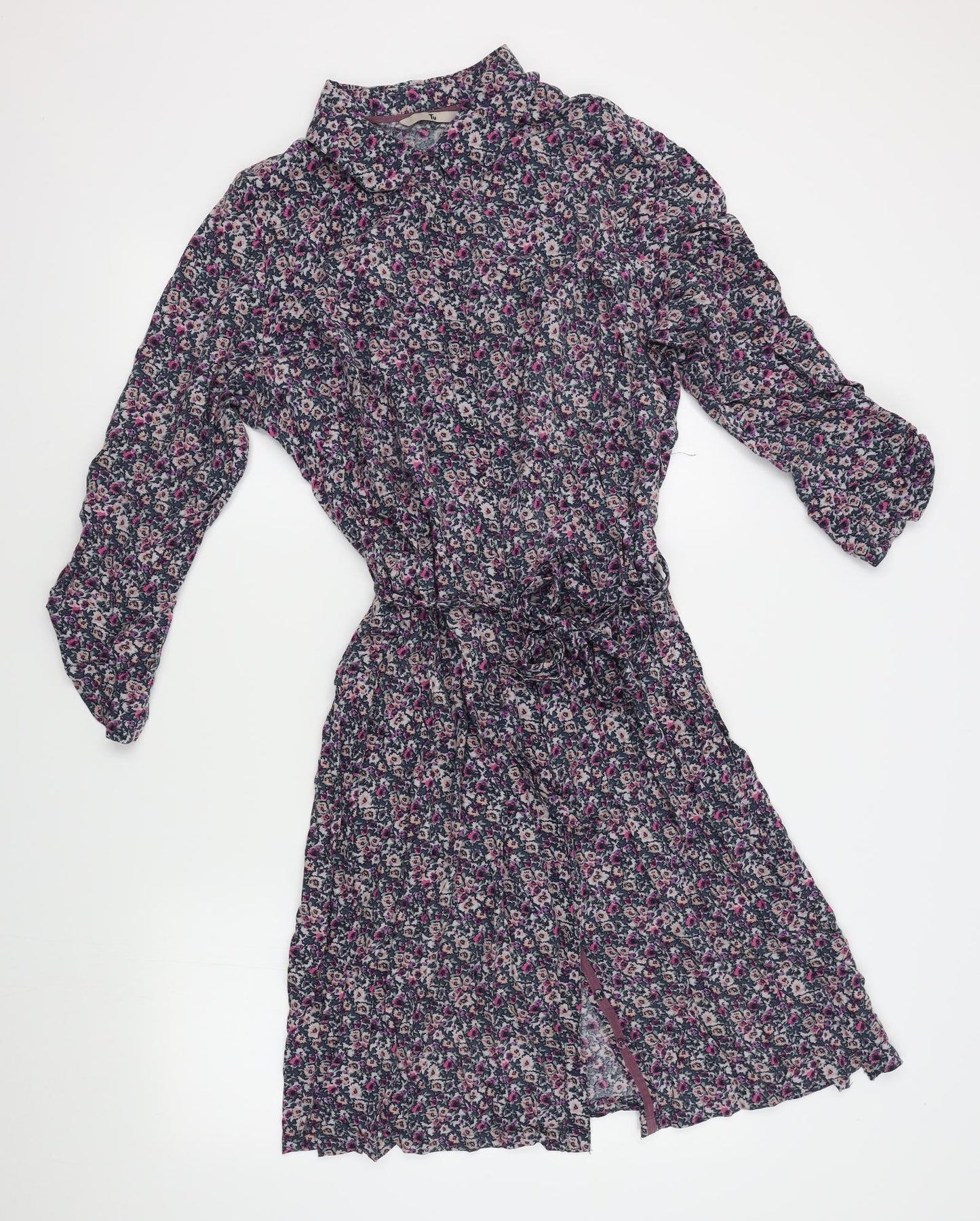 TU Womens Purple Floral  A-Line  Size 16
