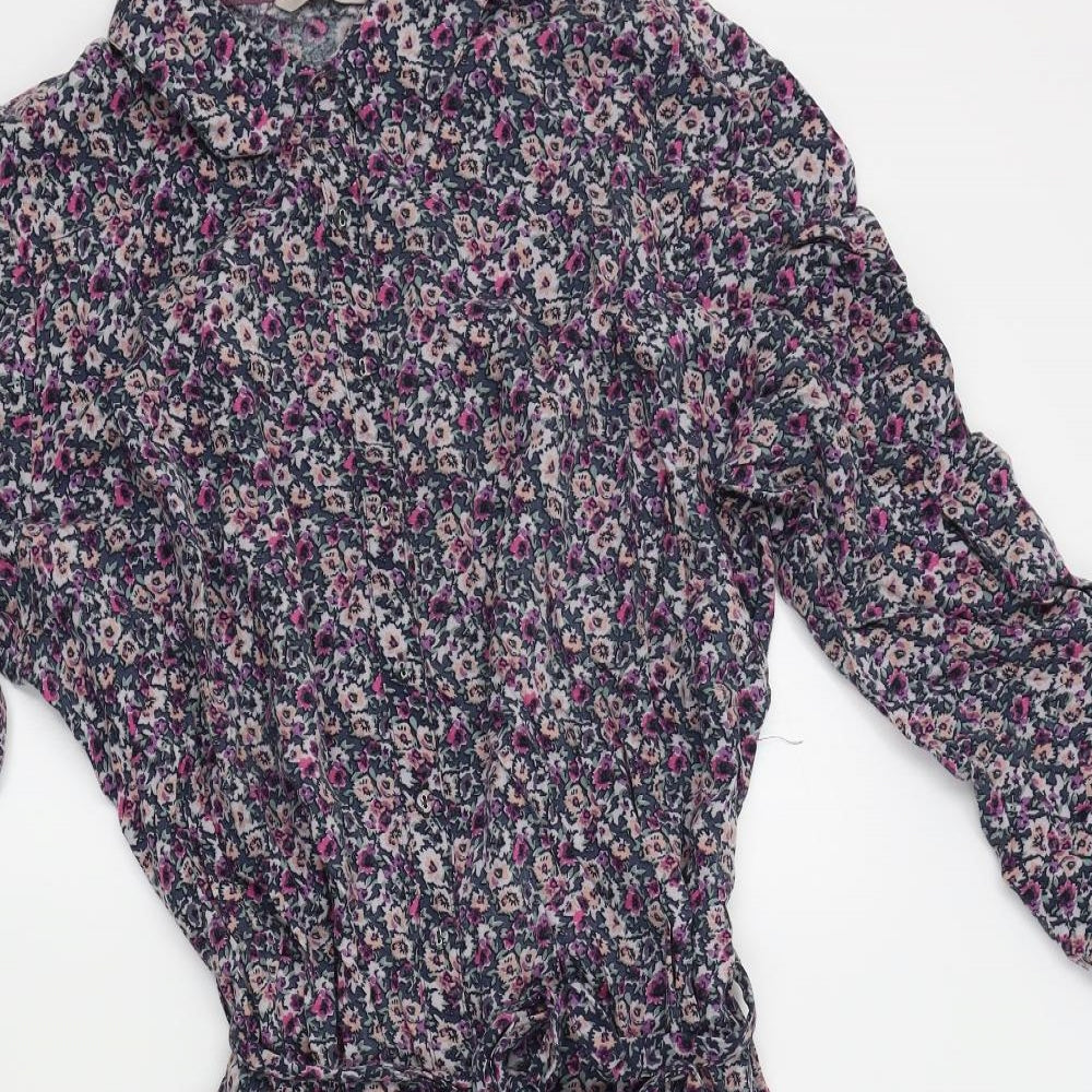 TU Womens Purple Floral  A-Line  Size 16